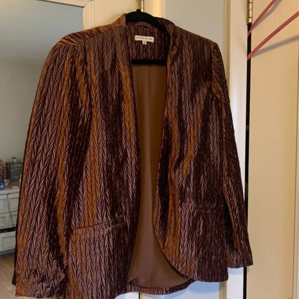 Copper velvet jacket